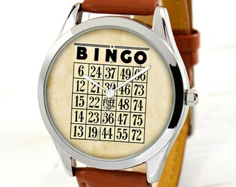 Bingo Card Watch - Men's Watch - Women's Watch - Unisex Watches - Fathers Day Gifts - Mother's Day Gift - Birthday Gifts for Dad