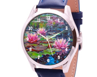 Monet Water Lilies  Watch - Watches for Women and Man - Art Gifts - Birthday Gift for Her - Anniversary Gifts for Women - Art Teacher Gift