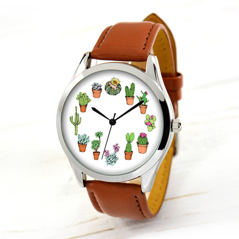 Cactus Watch Sister Gift Womens Watch Watches for Women Funny Gift for Women Birthday Gift for Mom for Her Mother's Day Gift image 3