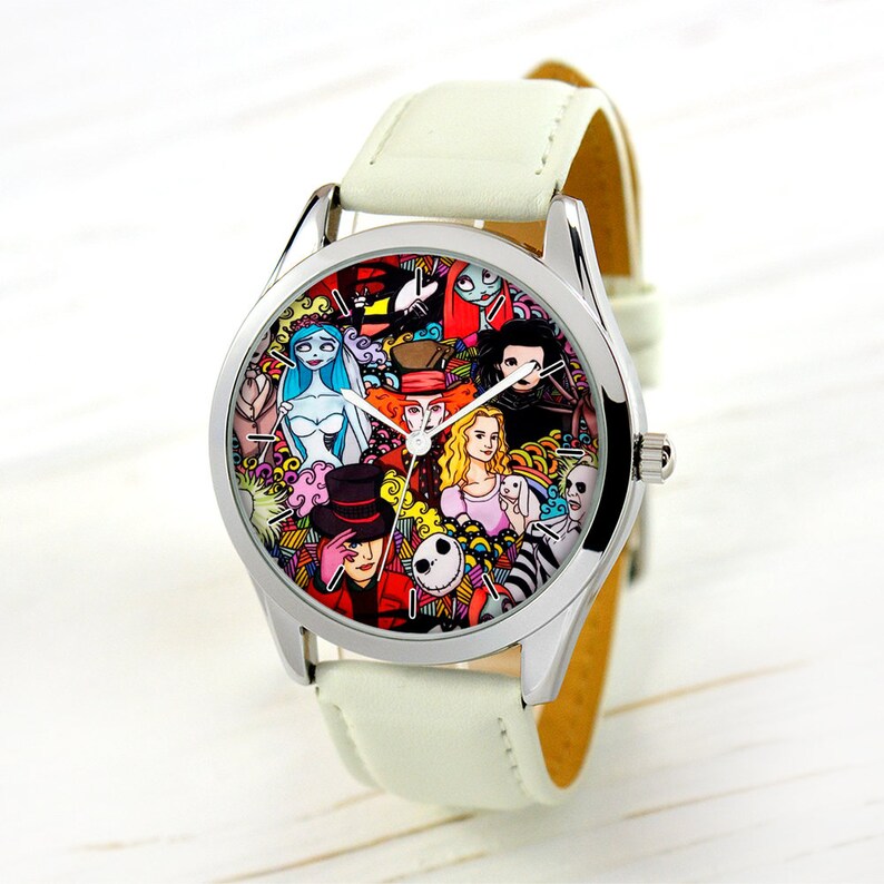 Tim Burton Art Watch Movie Lover Gift Unusual Gifts For Men Unique Gifts Women's Watch Men's Watch Halloween gif image 4