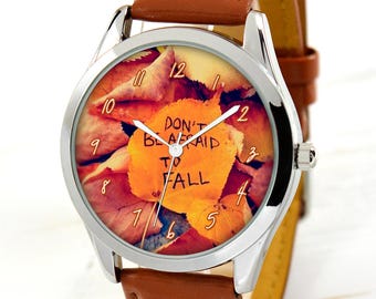 Fall Watch - Motivational Gifts - Unique Gifts For Girlfriend - Women's Watches - Gift For Her - Watches For Men - Romantic Gifts