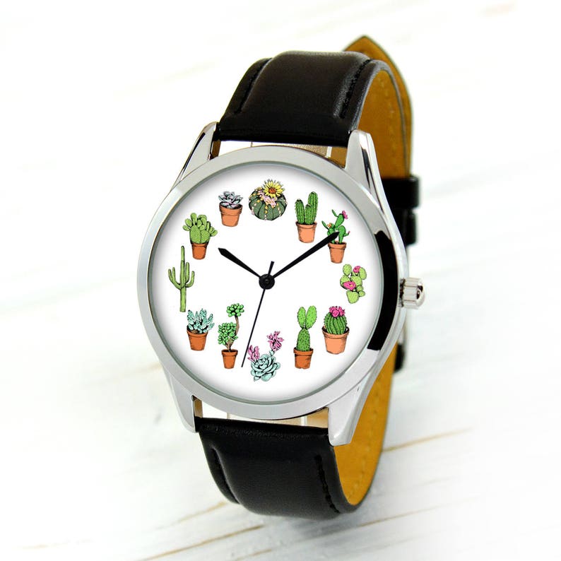 Cactus Watch Sister Gift Womens Watch Watches for Women Funny Gift for Women Birthday Gift for Mom for Her Mother's Day Gift image 4