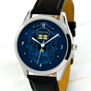 Doctor Who Watch - Tardis - Mens Watch - Brother Gift - Women Watches - Boyfriend Gift - Girlfriend Gift - Gift for Him - Gift for Husband