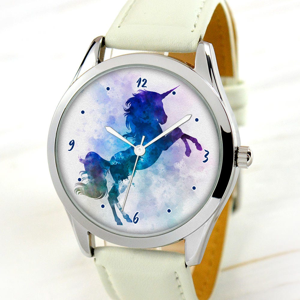 Unicorn Watch Magic Jewelry Watch Watercolor Art Unique Gifts Women