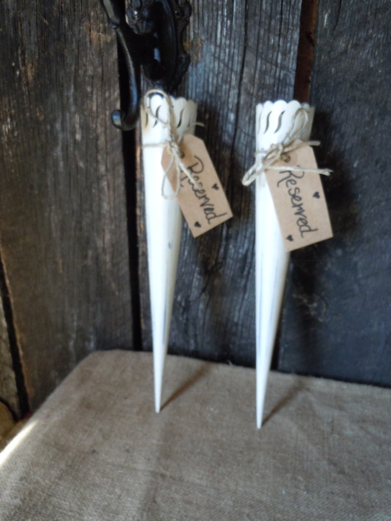 120 Wedding Pew Flower Holder metal shabby Chic heirloom Etsy