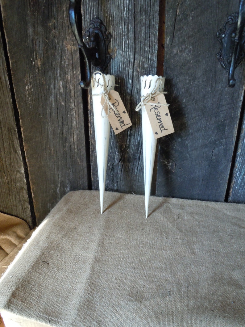 120 Wedding Pew Flower Holder metal shabby Chic heirloom Etsy