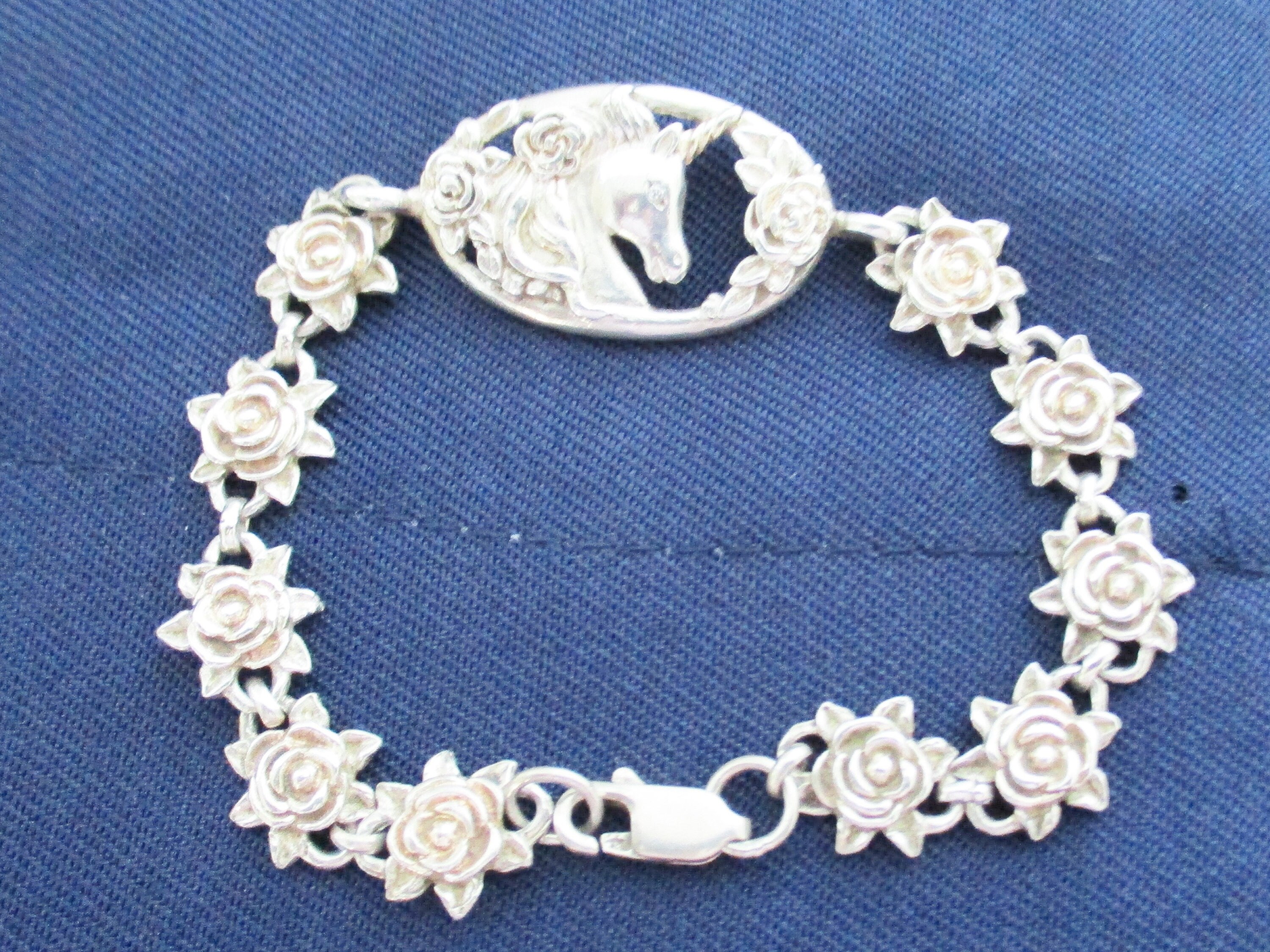 Vintage GORHAM Sterling Silver 2 Tone Unicorn Pendant Rose Etsy UK