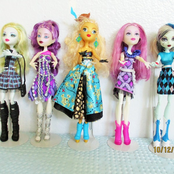 VENTE ! Poupées Monster High pour OOAK/robe d'écolière « Lagoona », cheveux violets « hantés », fantaisie « Lagoona », Frankie Stein, Spectra Vonder