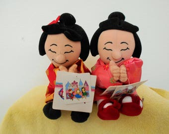 Disney Mini Beanbag Plush/It's A Small World Magic Kingdom Theme Park Exclusive/Alaska, China, Holland, Japan/All In Costume/