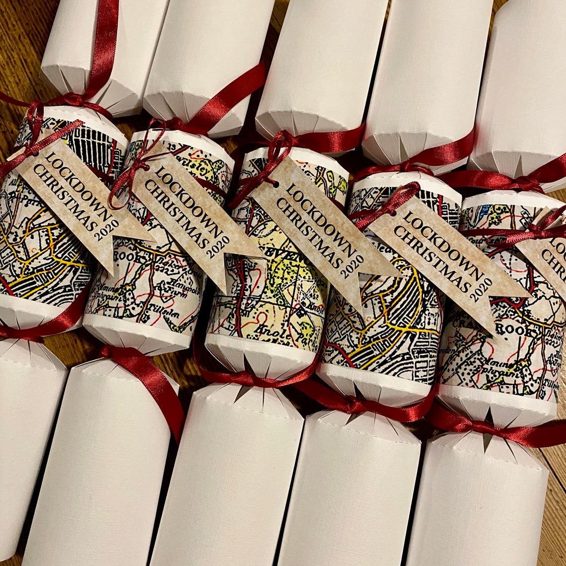Personalised Christmas Crackers with local maps Milk Etsy