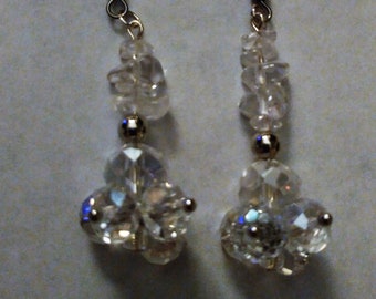 Clear Crystal Dangle Earrings