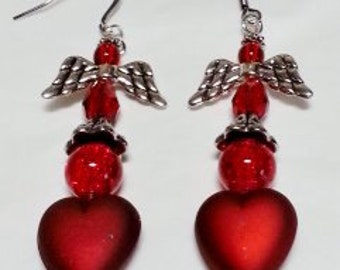 Valentine Angels On A Red Heart