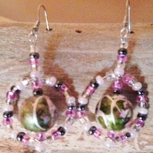 Floral Colors In The Round Earrings image 1