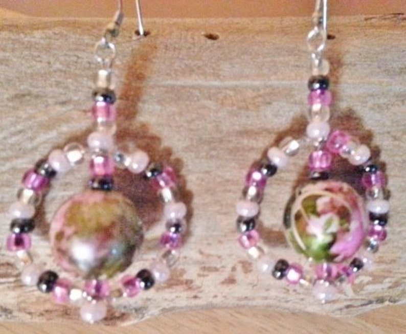 Floral Colors In The Round Earrings image 3