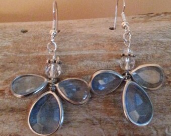 Blue Angel Earrings With Surgical Steel Ear Wires