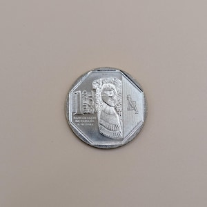 Vintage Collectible Alpaca Silver Coin from PERU