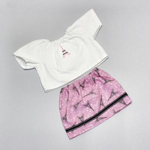 doll clothes - 18 inch doll clothes - doll outfit - doll skirt - doll shirt - dollhouse - pretend play - imaginative play - creative play