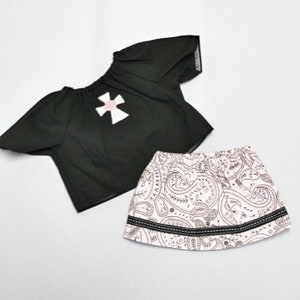 doll clothes - 18 inch doll clothes - doll outfit - doll skirt - doll shirt - dollhouse - pretend play - imaginative play - creative play