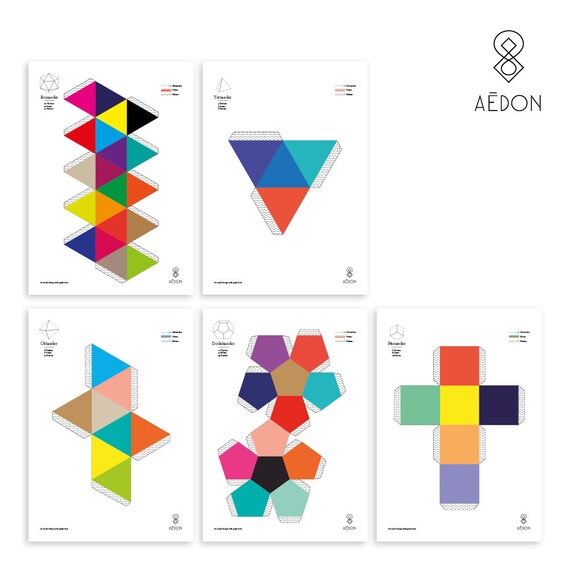 Diy Platonische Körper Bastelbogen Set