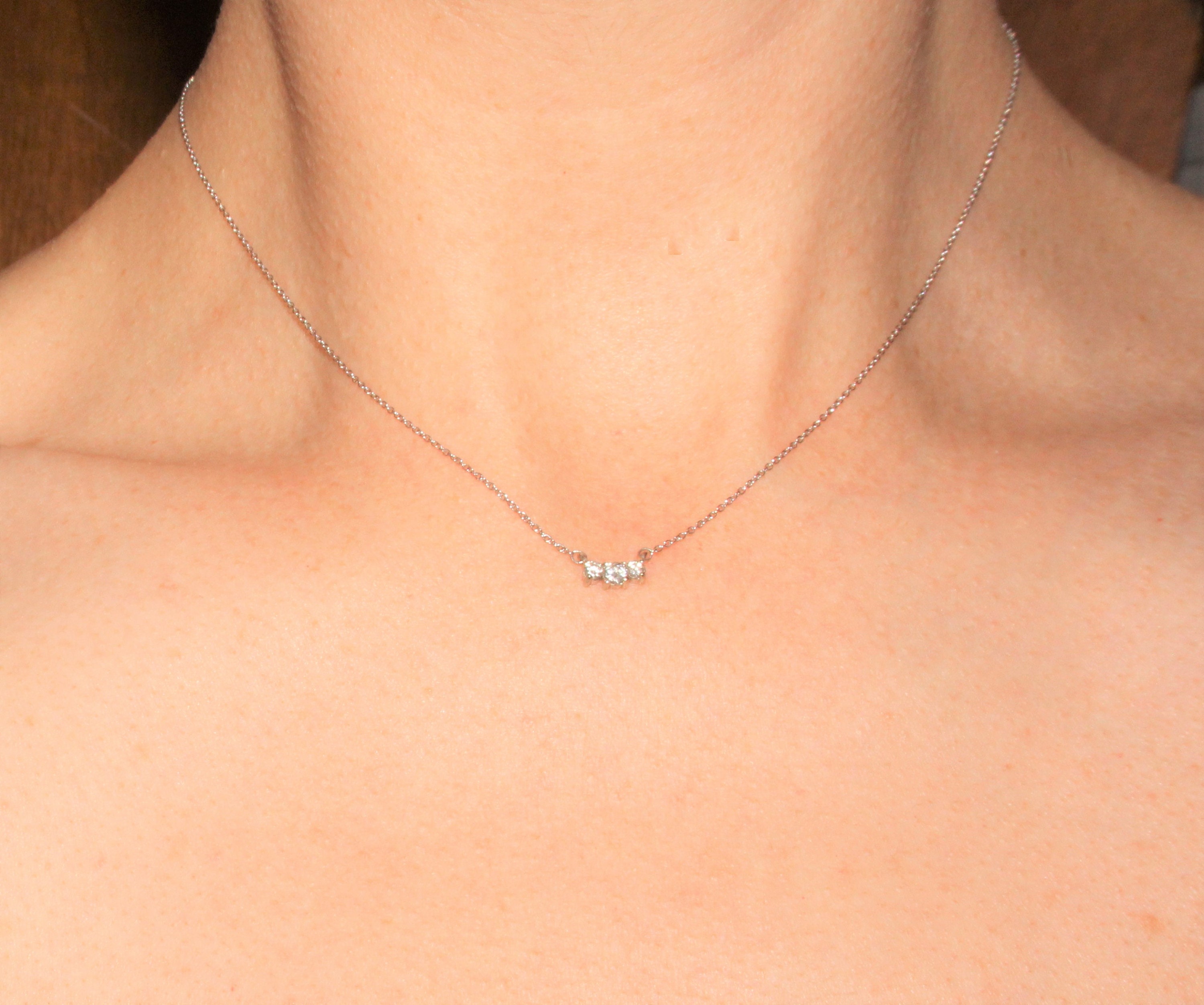 3 small cheap diamond necklace