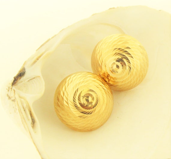 80's Gold / Vintage 14k Yellow Gold 80's Disco Bal