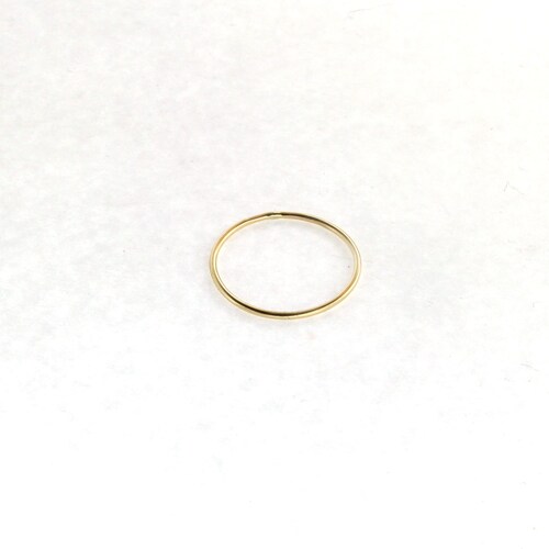 1mm Band Ring. 14K SOLID Gold. Thin Wedding Band. Wedding Etsy