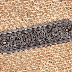 Toilet Plaque - Vintage Cast iron