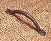 Vintage cast iron Penny End 5 quot Bow Pull Handle