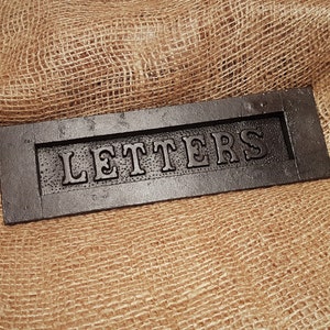 Vintage Cast Iron Letter Plate