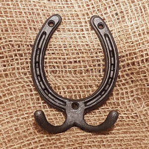Horse shoe - 3&quot;, 4&quot;, 6&quot; double robe hook, decorative (3&quot; no hook), door knocker, cowboy hat(4&quot;)