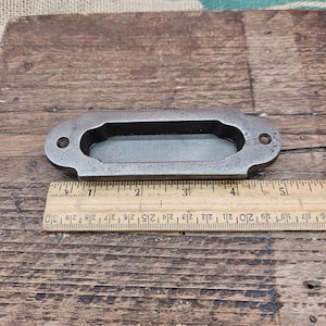 Victorian Round End Flush Pull cast iron Handle