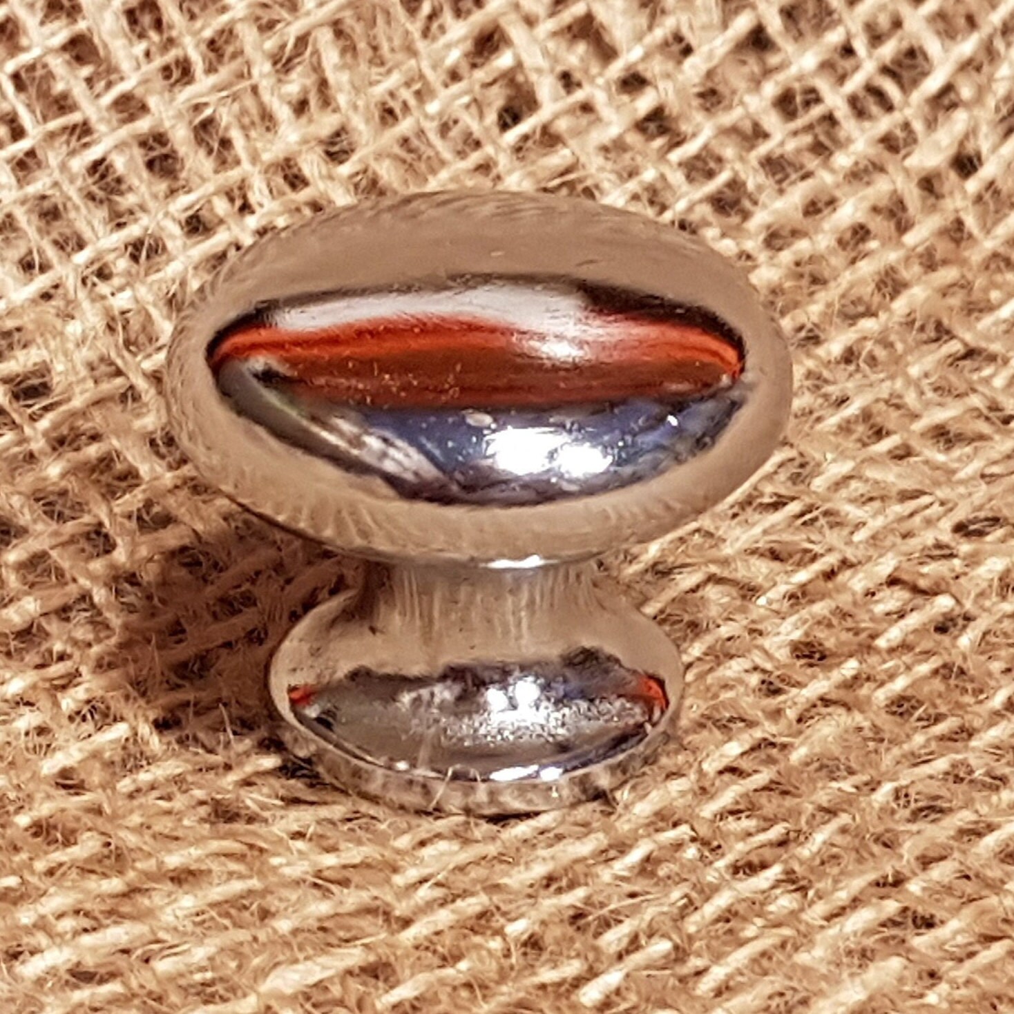The Polished Chrome round shaker style drawer knob