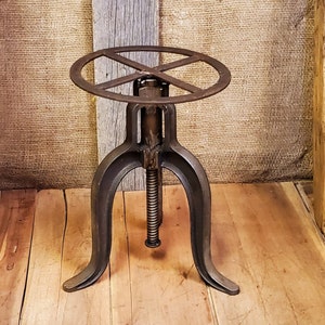 The Jameson - Vintage Cast Iron Swivel Stool (No Top)