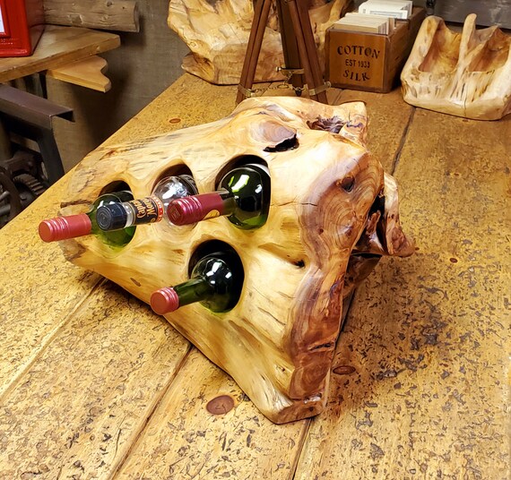 Reclaimed Wood 4 Wine Bottle Holder Etsy Australia
