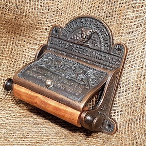 The Bury St London - Antique Copper Vintage Toilet Paper Holder