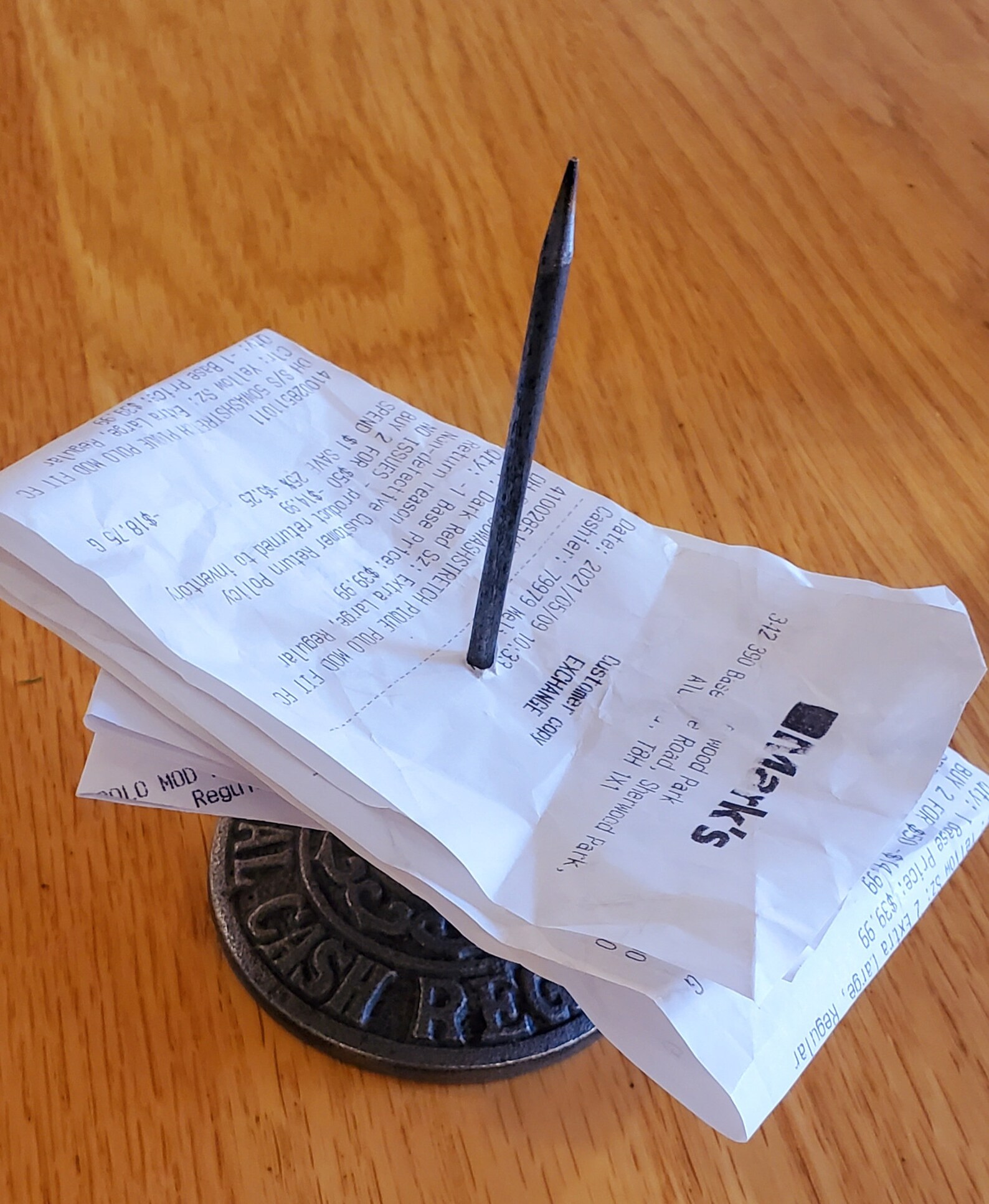 National Cash Register Receipt Spike Etsy