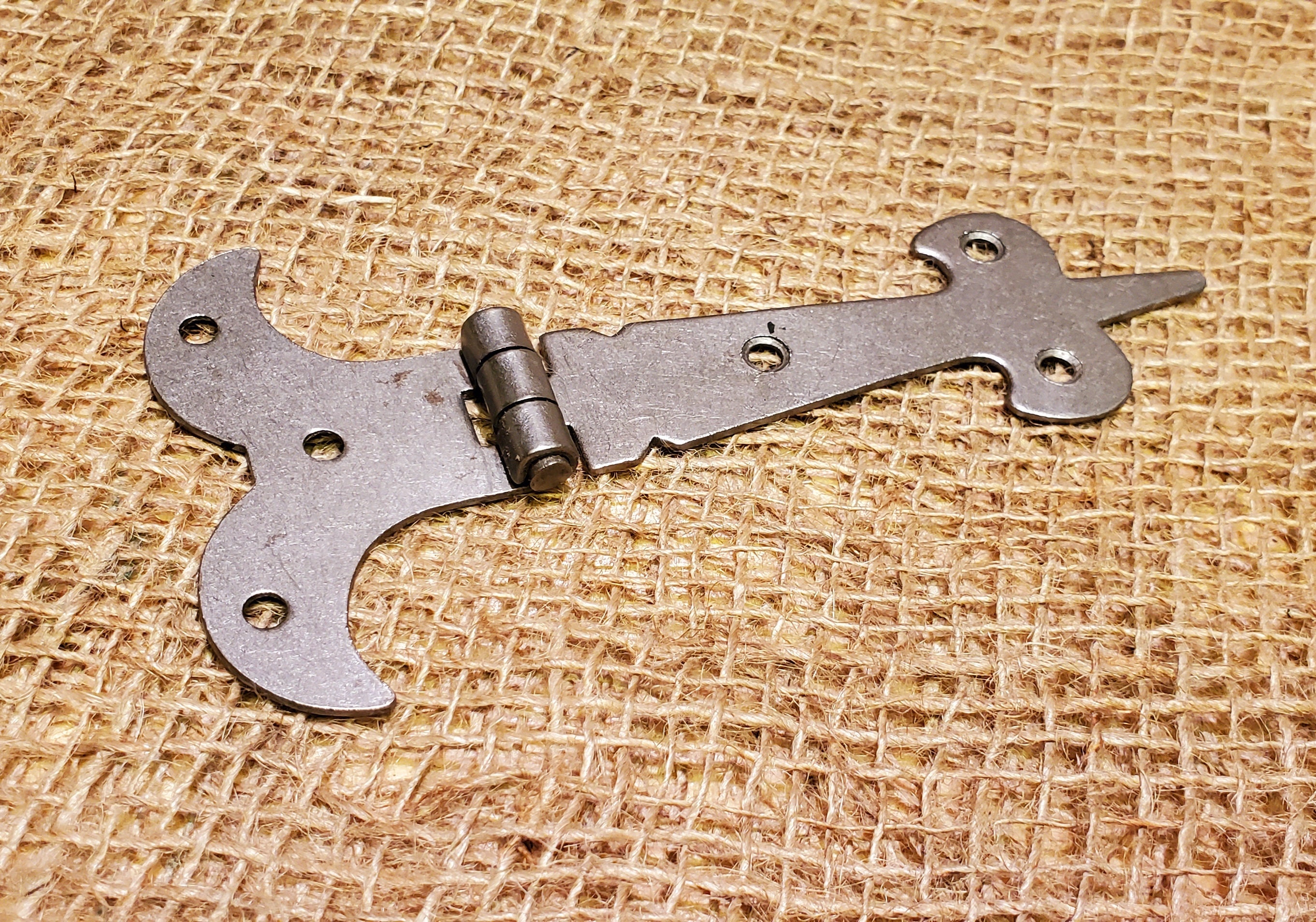 Fleur-De-Lys Hinge - 4", 6", 8", 10" Antique Iron - hand forged