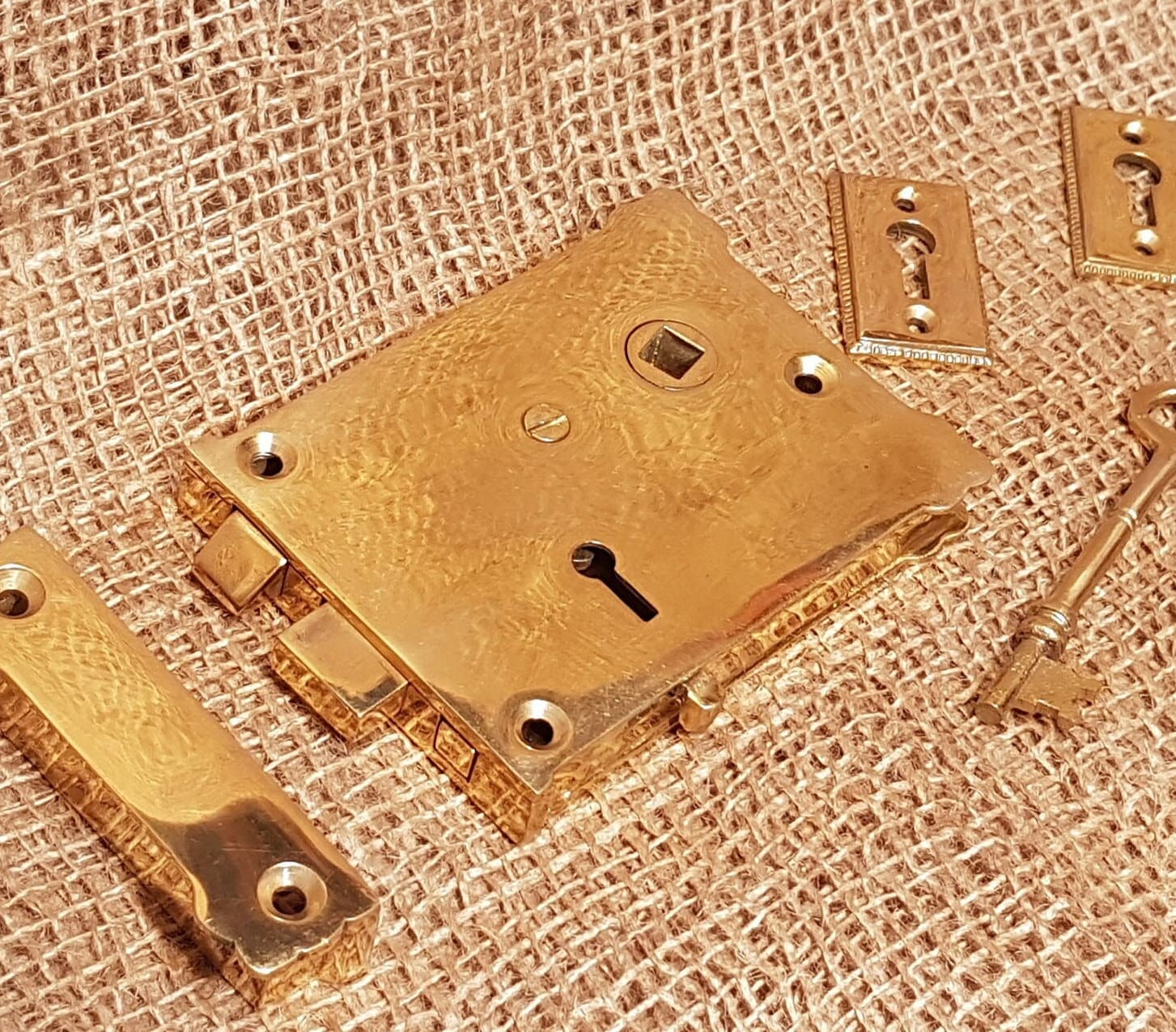 Key Stem Rim Lock Solid Brass Rim Lock C/w 2 Brass Keys - Etsy