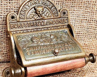 The Bury St London - Antique Brass Vintage Toilet Paper Holder