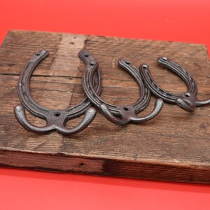 Horse shoe - 3", 4", 6" double robe hook, decorative (3" no hook), cowboy hat(4") image 4