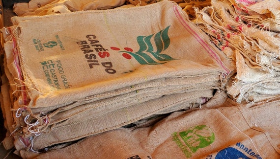 5 X Coffee Bean Sacks Reclaimed Burlap hessian Sacks Etsy