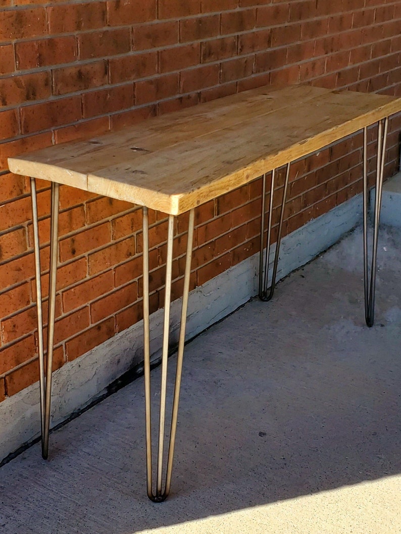 Vintage Hairpin Leg Desk / Table / Bench Home Office / Etsy