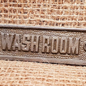 Washroom Plaque - Vintage Cast iron