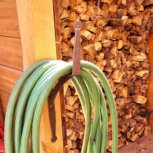 Garden Hose Storage Bracket Wrought Iron Etsy