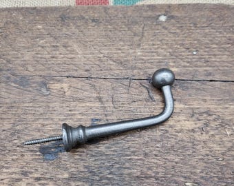 Hat Hook Ball End Larder Long Screw-In Antique Iron 100mm