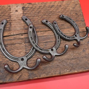 Horse shoe - 3", 4", 6" double robe hook, decorative (3" no hook), cowboy hat(4") image 6