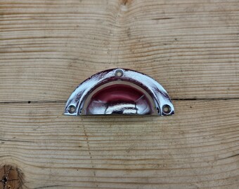 Basic Design - Cup Pull Handle Chrome on Cast Iron 3.75"