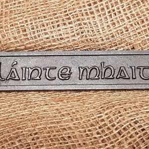 Slainte Mhaith - (Good Health) Vintage Antique Iron Plaque