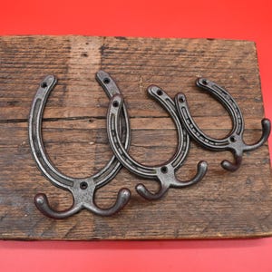 Horse shoe - 3", 4", 6" double robe hook, decorative (3" no hook), cowboy hat(4") image 5