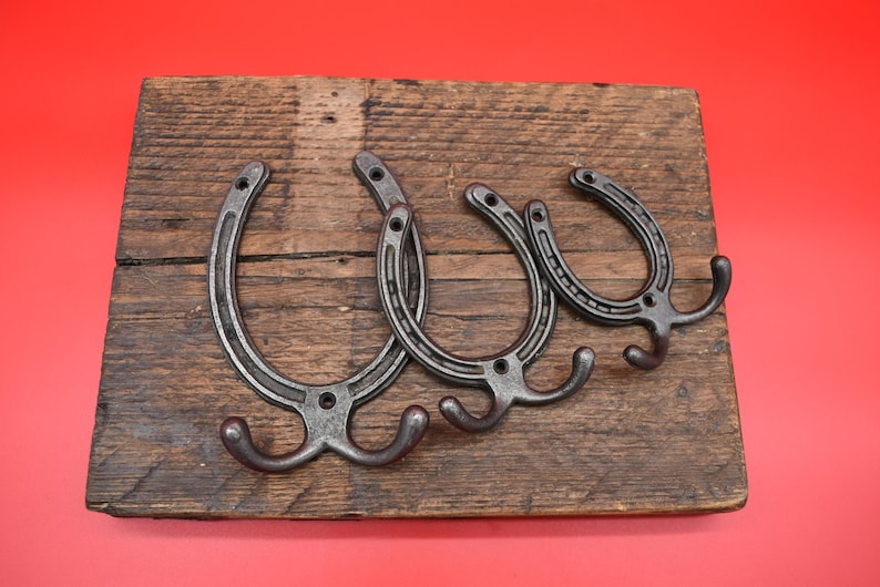 Horse shoe - 3", 4", 6" double robe hook, decorative (3" no hook), cowboy hat(4") image 5